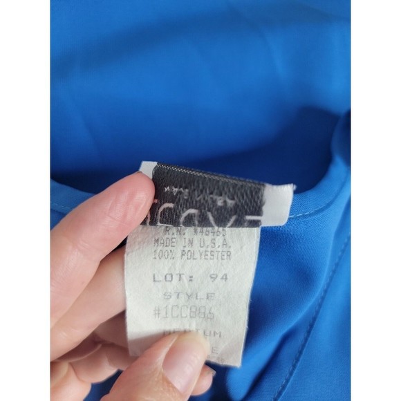 Regal Vintage Top & Pull On Elastic Waist Crop Pants Outfit Set ~ Sz PL ~ Blue - Picture 7 of 7